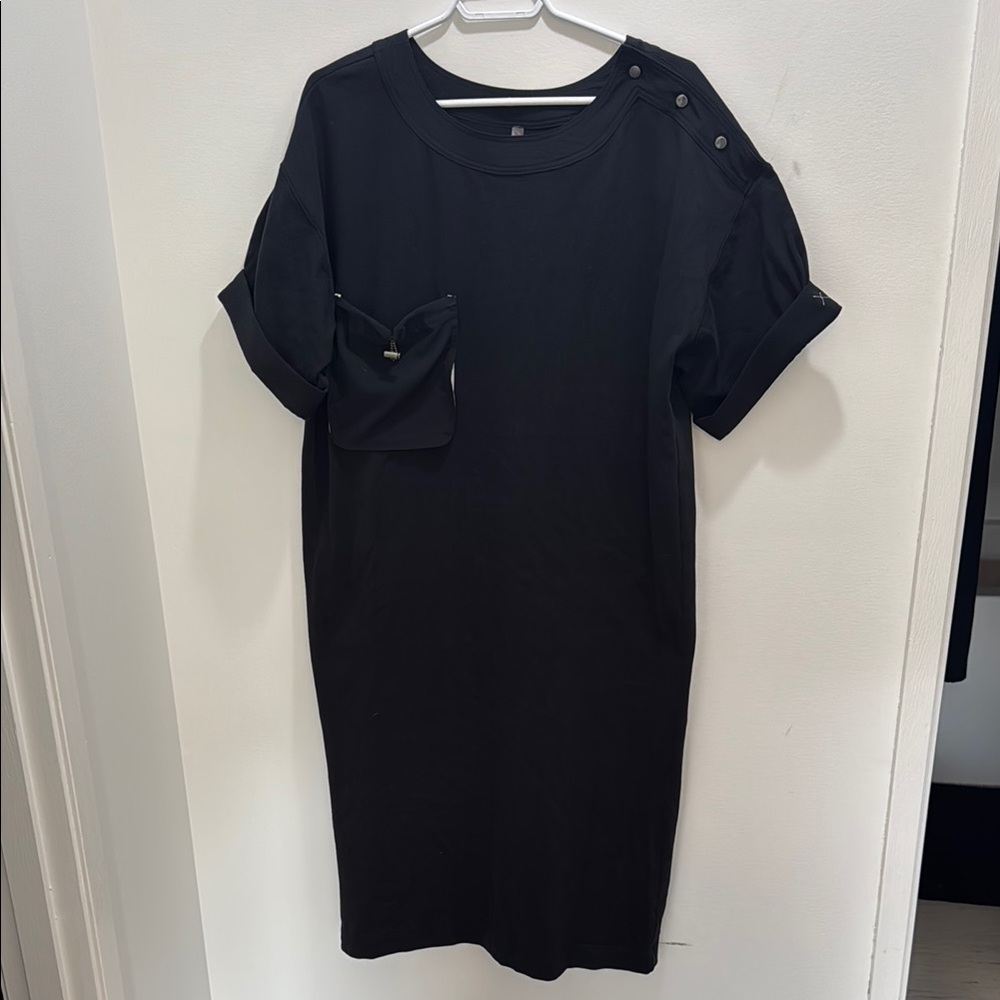 Free People Black T-Shirt Dress